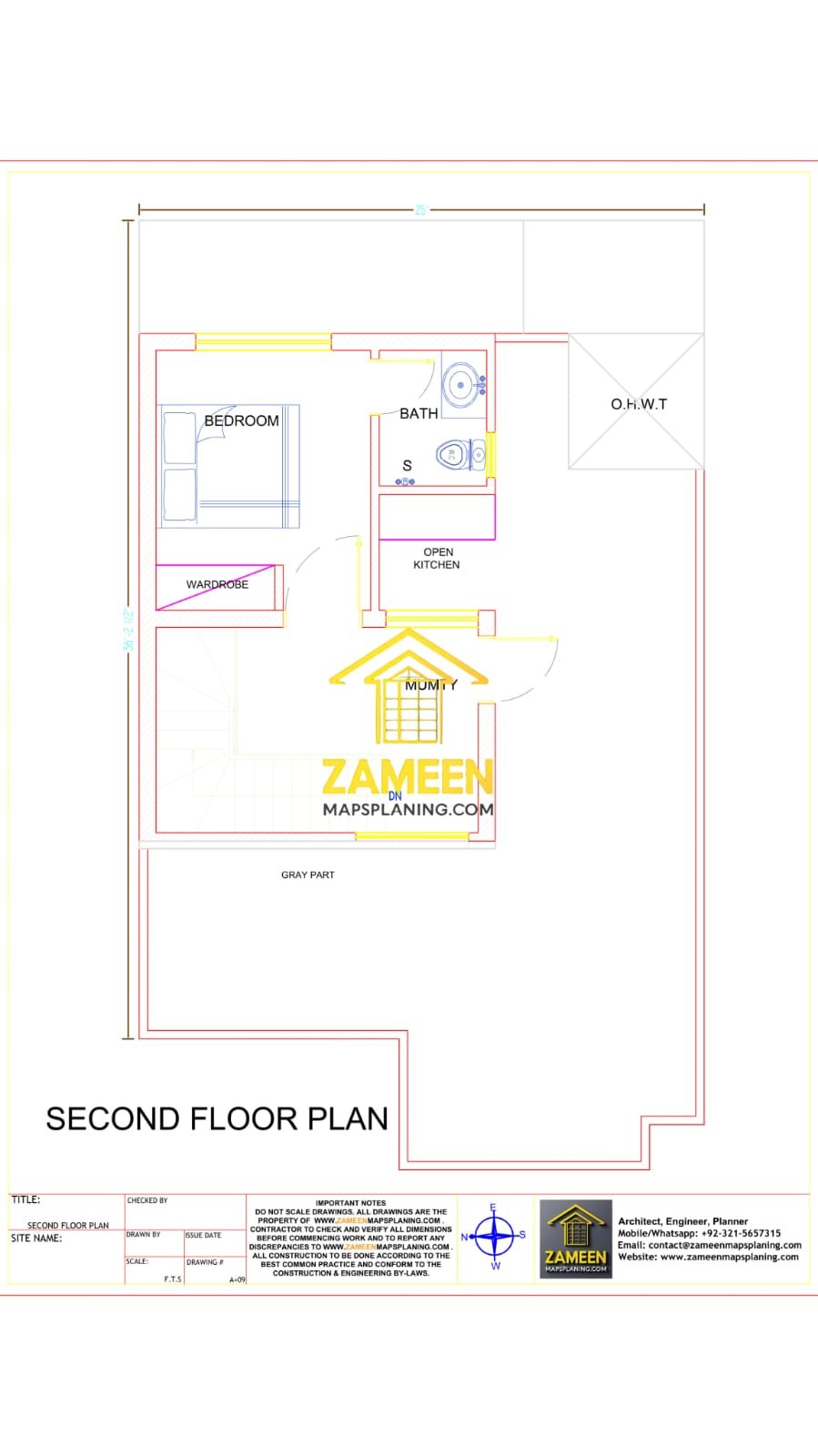 5 Marla (25'-0''X45'-0'') Contemporary Modern Style House - Image 4